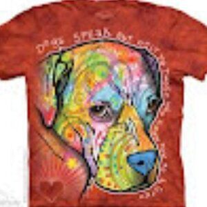 "Dogs Speak"TSHIRT by The Mountain sizes unisex crew neck 100% cotton